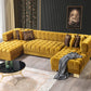 Ariana Mustard Velvet Double Chaise - Pay On Delivery $1,675.00 ETA 10/25/25