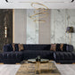 Ariana Black Velvet Double Chaise - Pay On Delivery $1,675.00