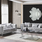 Santana Silver Velvet Sofa 89" & Loveseat 69" Pay On Delivery $1,520.00