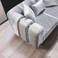 Santana Silver Velvet Sofa 89" & Loveseat 69" Pay On Delivery $1,520.00