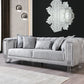 Santana Silver Velvet Sofa 89" & Loveseat 69" Pay On Delivery $1,520.00