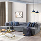 Lauren Gray Velvet Double Chaise - Pay On Delivery $1,675.00