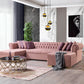 Lauren Pink Velvet Double Chaise - Pay On Delivery $1,675.00