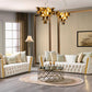 Fanci Ivory Velvet Sofa 94" & Loveseat 82" - $1,590.00 Ottoman Included