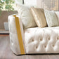 Fanci Ivory Velvet Sofa 94" & Loveseat 82" - $1,590.00 Ottoman Included