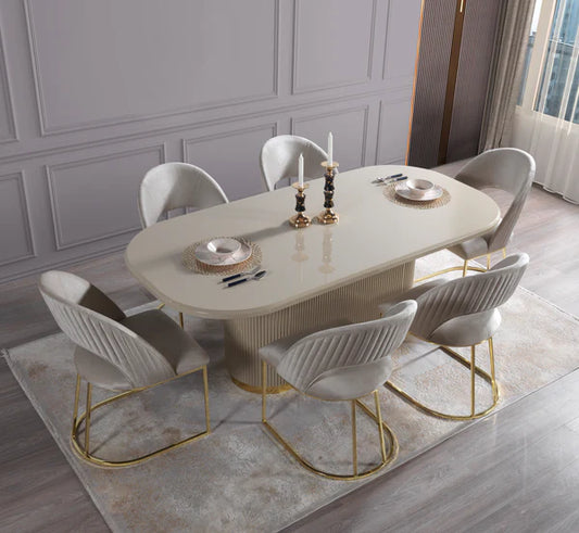 Milena Ivory 7-Piece Dining Set - Pay On Delivery $1,700.00