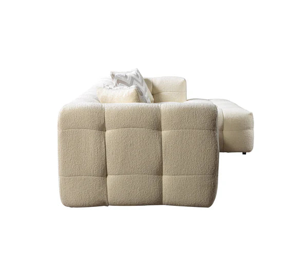 Ivy Ivory Boucle RAF 110" Sectional - Pay On Delivery $1,410.00