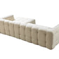 Ivy Ivory Boucle RAF 110" Sectional - Pay On Delivery $1,410.00