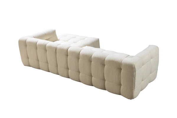 Ivy Ivory Boucle RAF 110" Sectional - Pay On Delivery $1,410.00