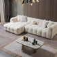 Ivy Ivory Boucle LAF 110" Sectional - Pay On Delivery $1,410.00