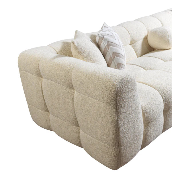 Ivy Sand Boucle RAF 110" Sectional - Pay On Delivery $1,410.00