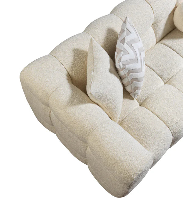 Ivy Sand Boucle RAF 110" Sectional - Pay On Delivery $1,410.00