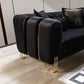 Santana Black Velvet Sofa 89" & Loveseat 69" Pay On Delivery $1,520.00