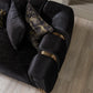 Santana Black Velvet Sofa 89" & Loveseat 69" Pay On Delivery $1,520.00