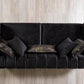 Santana Black Velvet Sofa 89" & Loveseat 69" Pay On Delivery $1,520.00