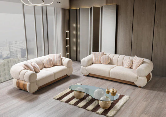 Destina Ivory Boucle Sofa 96" & Loveseat 81" Pay On Delivery $1,640.00