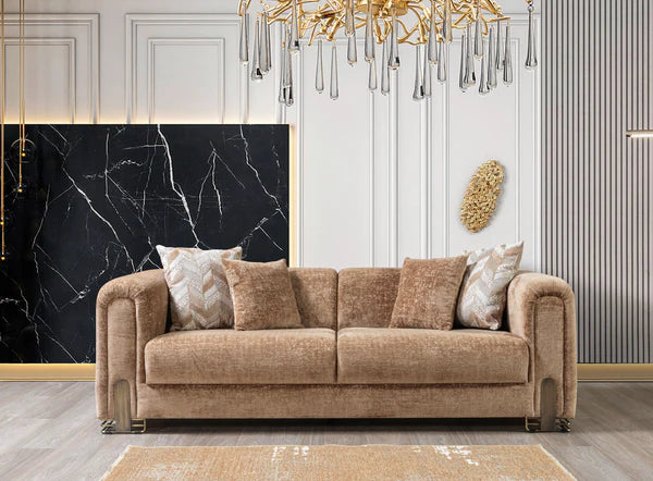 Brenda Coffee Boucle Sofa 93" & Loveseat 71" Pay On Delivery $1,450.00