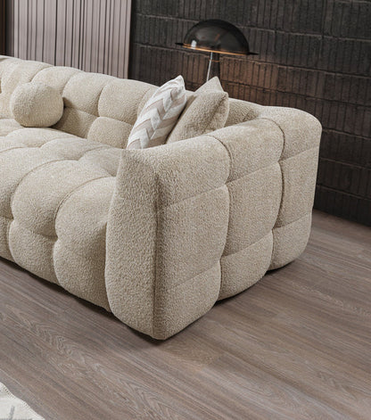 Ivy Sand Boucle LAF 110" Sectional - Pay On Delivery $1,410.00