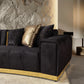 Michelle Black Velvet 3-Piece Curved 165" Sectional - Pay On Delivery $1,520.00