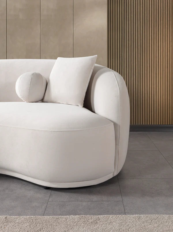 Bonita Ivory Velvet Sofa 91" & Loveseat 81""Pay On Delivery $1,590.00