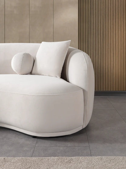 Bonita Ivory Velvet Sofa 91" & Loveseat 81""Pay On Delivery $1,590.00