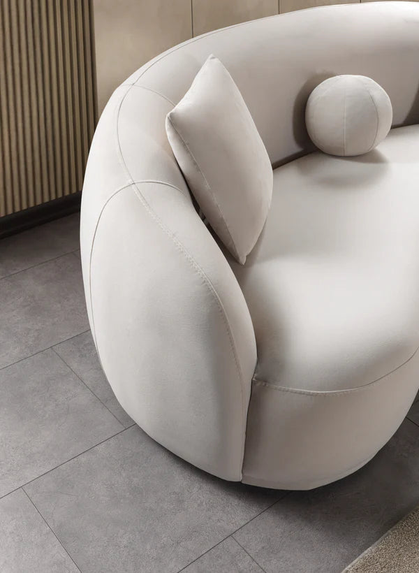 Bonita Ivory Velvet Sofa 91" & Loveseat 81""Pay On Delivery $1,590.00