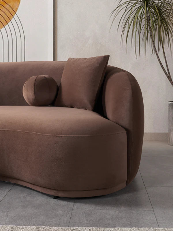 Bonita Coffee Velvet Sofa 91" & Loveseat 81" Pay On Delivery $1,590.00