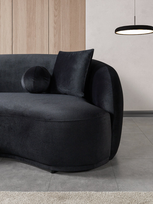 Bonita Black Velvet Sofa 91" & Loveseat 81"Pay On Delivery $1,590.00