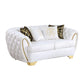 S2004 Mila (White) Velvet Sofa & Loveseat - Pay On Delivery $1,350.00