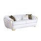 S2004 Mila (White) Velvet Sofa & Loveseat - Pay On Delivery $1,350.00