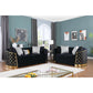 S3800 Athena (Black) Velvet Sofa & Loveseat - Pay On Delivery $1,310.00