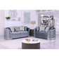 S3800 Athena (Grey) Velvet Sofa & Loveseat - Pay On Delivery $1,310.00