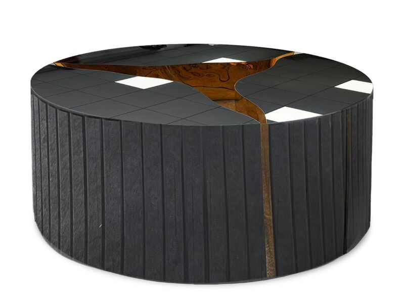 A612 Coffee Table (BLACK GLASS) - Pay On Delivery $570.00