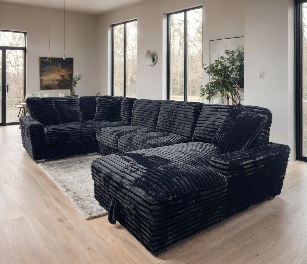 Alisson Black Sectional - Pay On Delivery $1,060