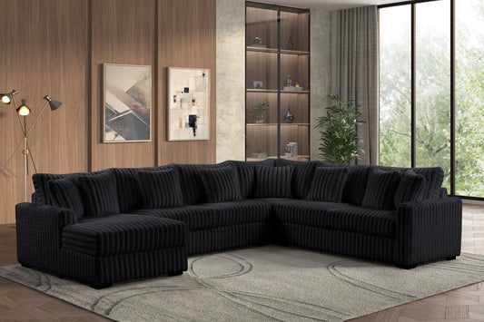 Solana Black Sectional - Pay On Delivery $1,320.00