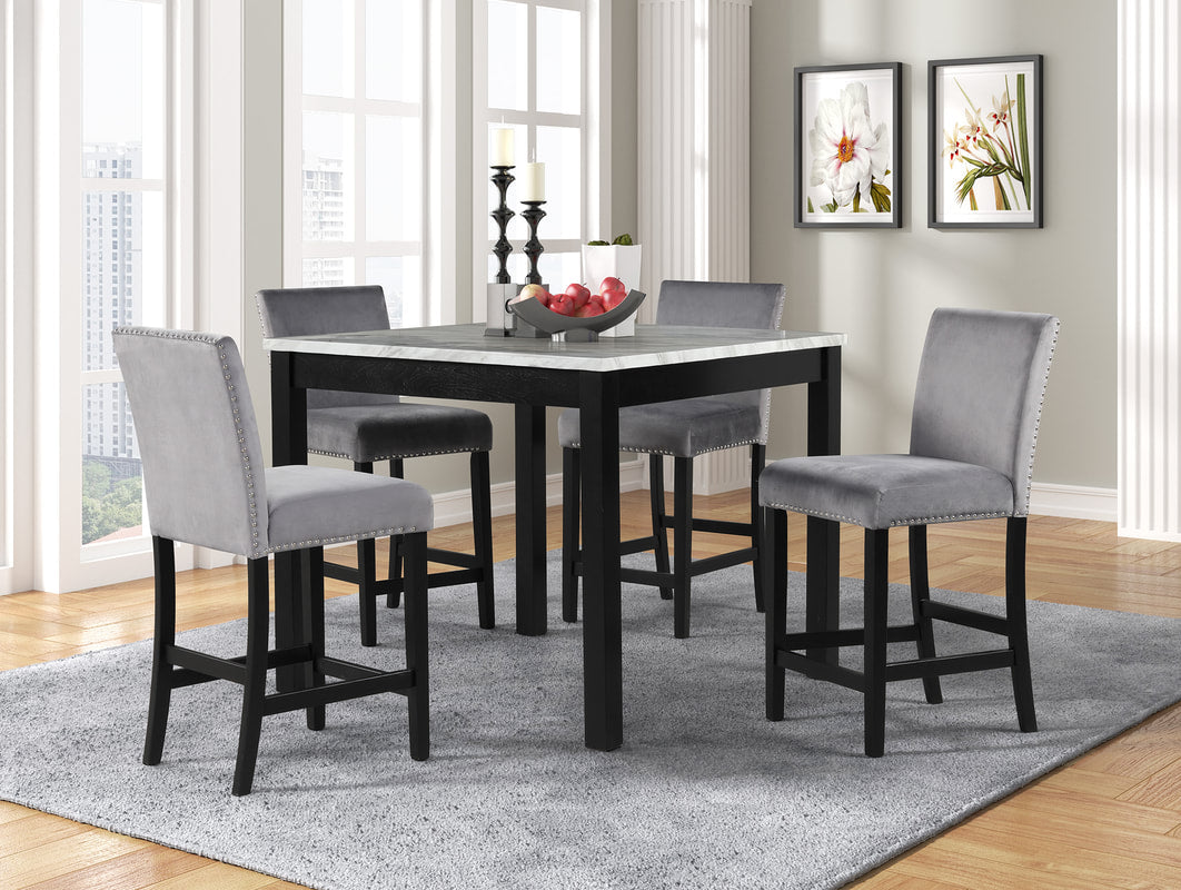 Dior - Grey Pub Table + 4 Chair Set (ETA 10/15)- Pay On Delivery $460.00