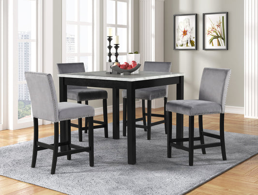 Dior - Grey Pub Table + 4 Chair Set (ETA 10/15)- Pay On Delivery $460.00
