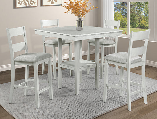 2631SET-DW LESTER 5-PK CTR HT TABLE DRIFT WOOD - Pay On Delivery $490.00