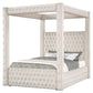 Castle Cream Platform Bed - Queen