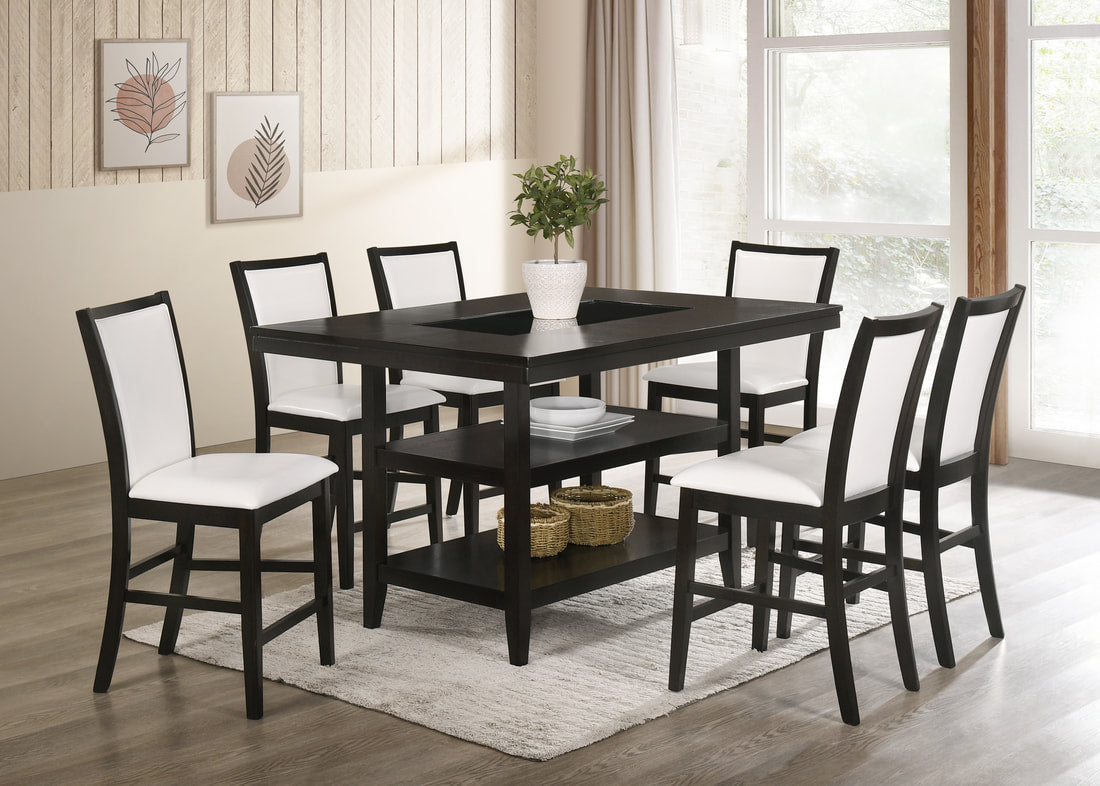 Condor White - Counter Height Table + 6 Chairs - Pay On Delivery $640.00