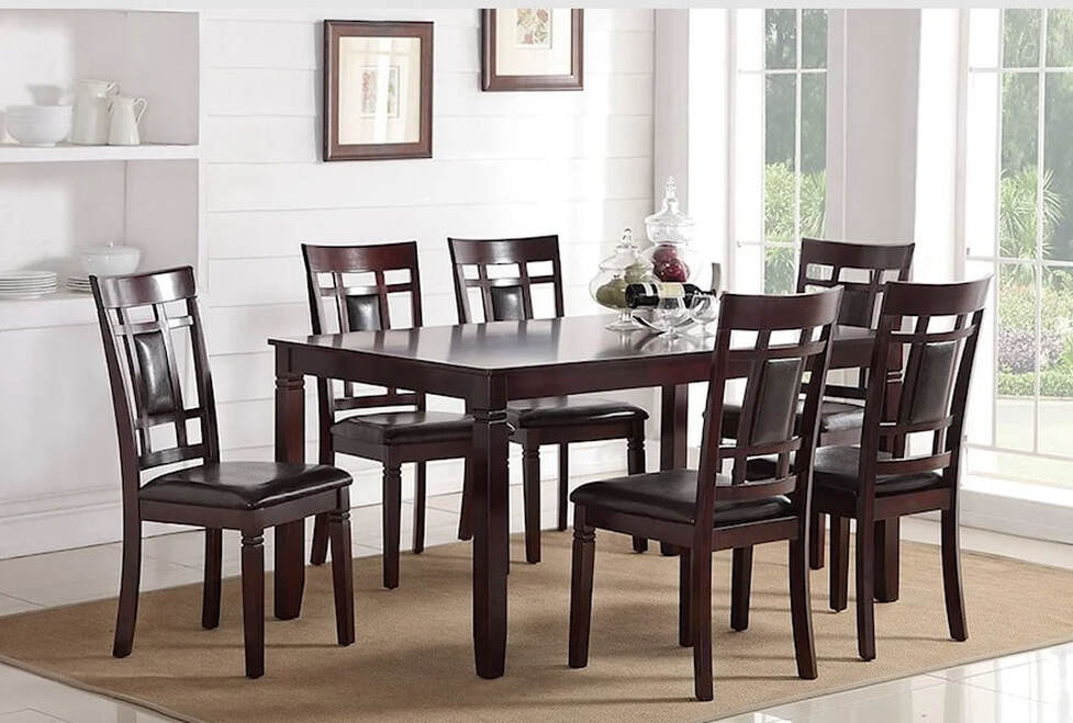 D1020 - Dining Table + 6 Chair Set - Pay On Delivery $500.00