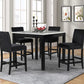 Dior - Black Pub Table + 4 Chair Set - Pay On Delivery $460.00