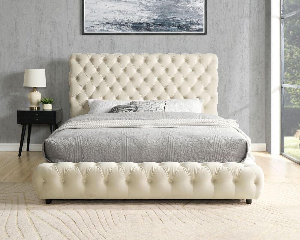 Dream Beige Platform Bed Queen - Pay On Delivery $430.00