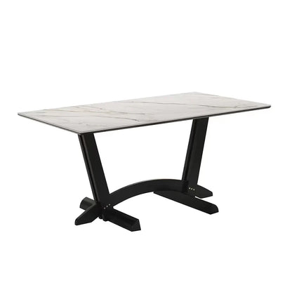 Hamilton ONYX White / Black Dining + 6 Chair Set - Pay On Delivery $750.00
