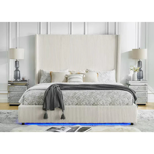 B300 Belinda (White) 6FT Queen Platform Bed - Pay On Delivery $430.00