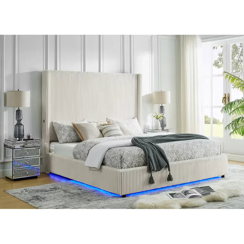 B300 Belinda (White) 6FT Queen Platform Bed - Pay On Delivery $430.00