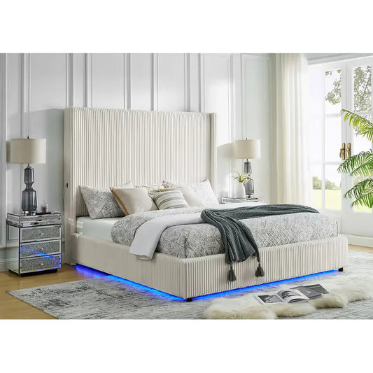 B300 Belinda (White) 6FT Queen Platform Bed - Pay On Delivery $430.00