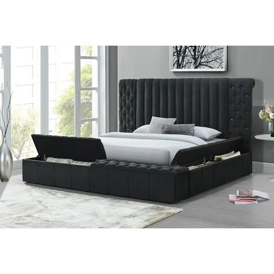 ALL DANBURY CHARCOAL QUEEN BED