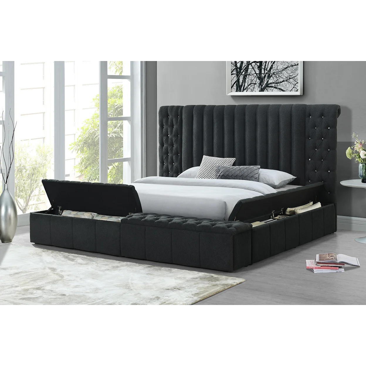 ALL DANBURY CHARCOAL BED KING