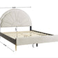 Flora Beige Platform Bed Queen